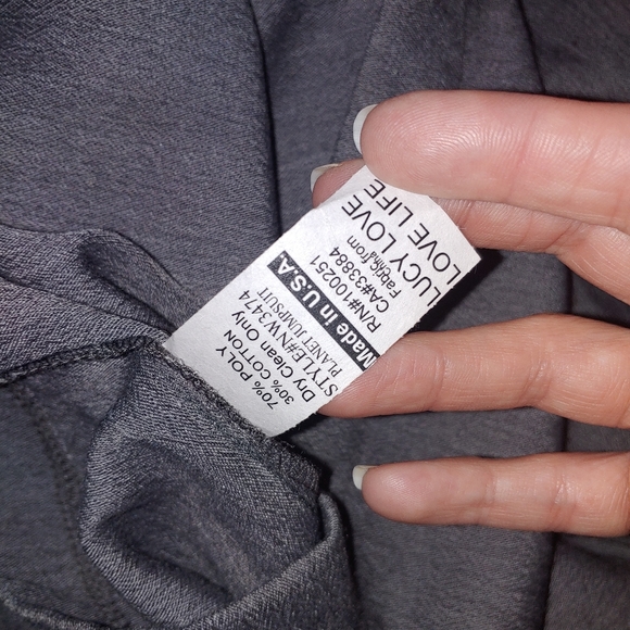 Lucy love gray planet Jumpsuit Nwt medium buttons - Picture 7 of 9